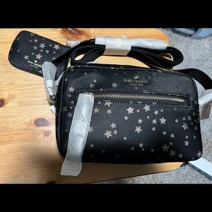 Kate Spade black multi camera bag NWT